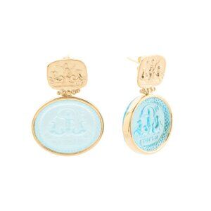 TAGLIAMONTE Italy 18kt Gold Plated Sterling Silver Neptune Earrings